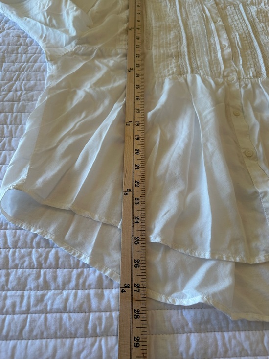 Lucky Brand Cream Button-Front Peasant Blouse - Picture 10 of 10